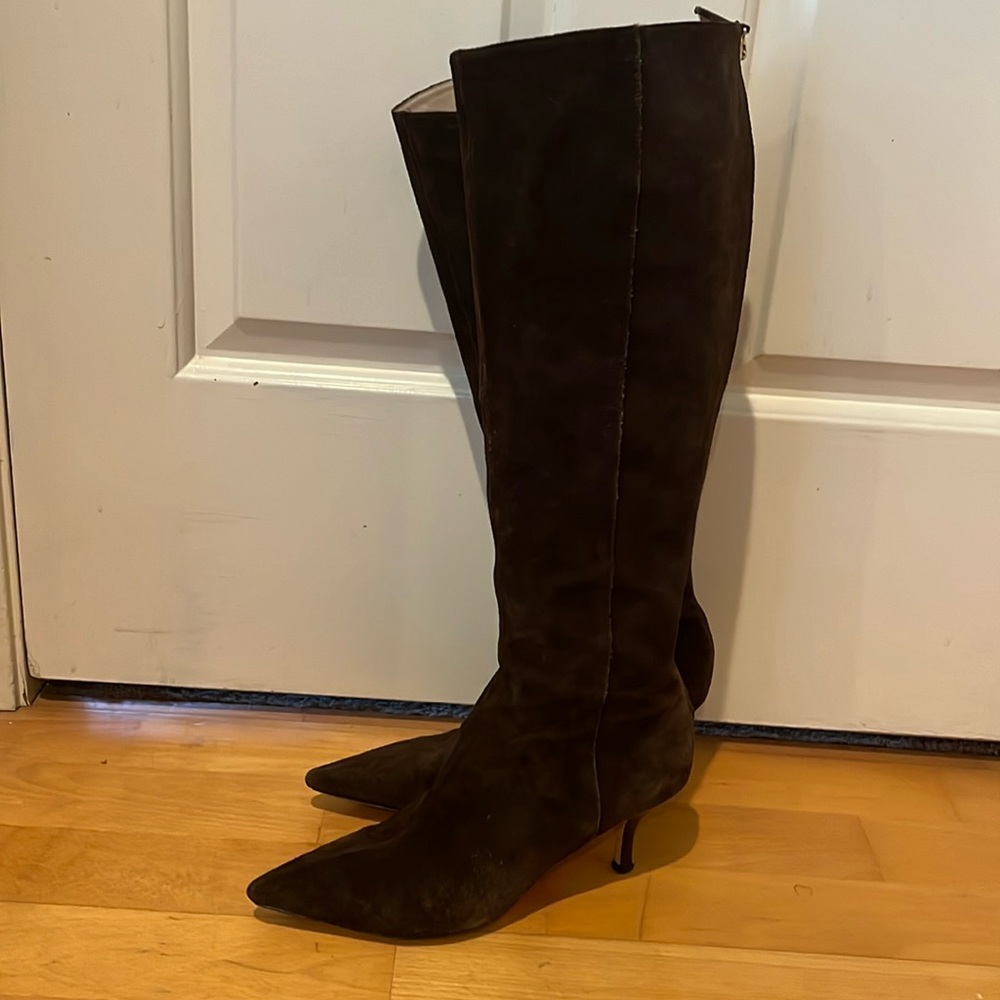 Brown suede Michael Kors knee boots